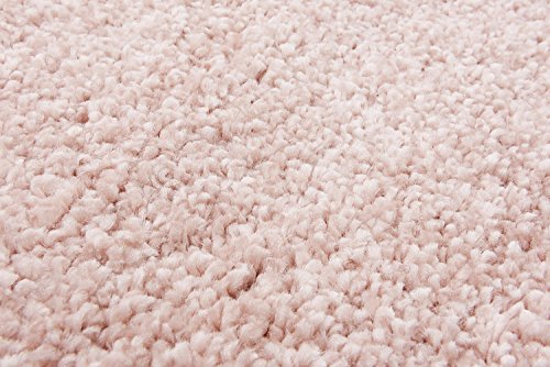 Unique Loom Solo Collection Solid, Plush, Kids, Modern Area Rug, 5 ft x 7 ft 7 in, Pink