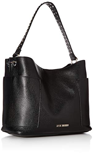 Steve Madden womens Boho Bucket Hobo Bag, Black, One Size US