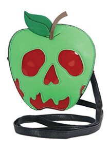 sleepyville critters poisoned apple vinyl crossbody bag (green)