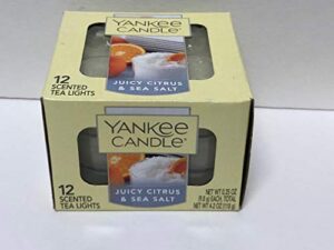 yankee candle juicy citrus & sea salt 12 tea lights