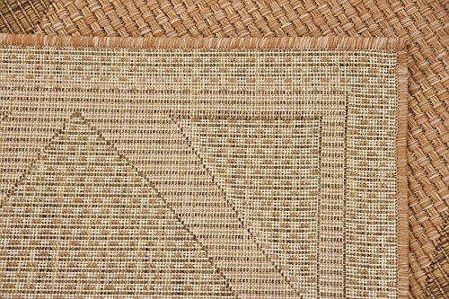 Unique Loom Trellis Collection Area Rug-Geometric Lattice Design, Moroccan Inspired for Indoor/Outdoor Décor, 6 ft x 9 ft, Light Brown/Brown