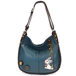 chala crossbody handbag, casual style, soft, shoulder or crossbody with adjustable strap – navy blue (rabbit)