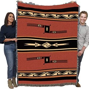 Pure Country Weavers Mesquite Earth Blanket - Southwest Native American Inspired - Gift Tapestry Throw Woven from Cotton - Made in The USA (72x54)