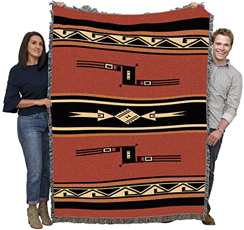 Pure Country Weavers Mesquite Earth Blanket - Southwest Native American Inspired - Gift Tapestry Throw Woven from Cotton - Made in The USA (72x54)