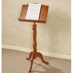 touch of class ayden music stand windsor oak – adjustable height – wooden stands for conductors, stage, theatre, lectures