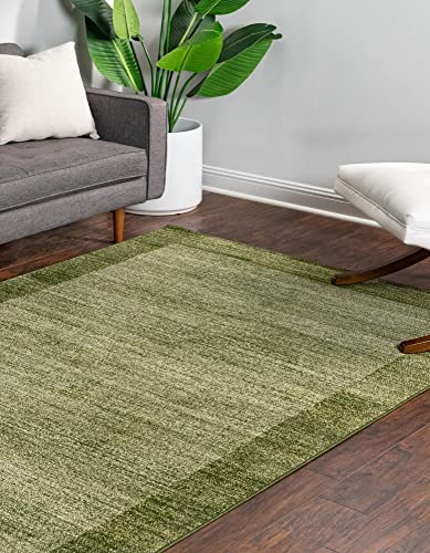 Unique Loom Del Mar Collection Area Rug-Transitional Inspired with Modern Contemporary Design, 3' 3 x 5' 3 Rectangular, Light Green/Beige