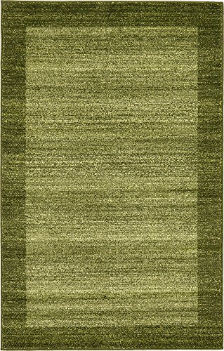 Unique Loom Del Mar Collection Area Rug-Transitional Inspired with Modern Contemporary Design, 3' 3 x 5' 3 Rectangular, Light Green/Beige