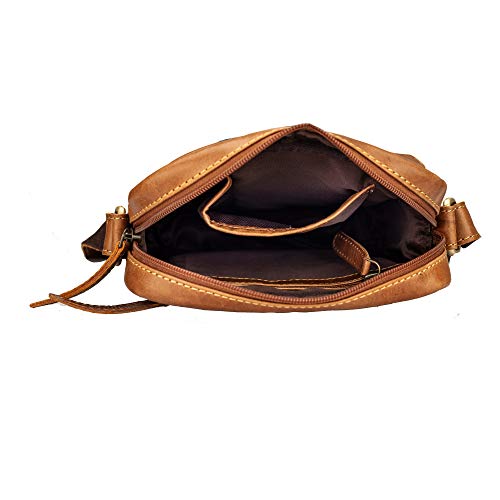 FINELAER Leather Sling Crossbody Bags For Women