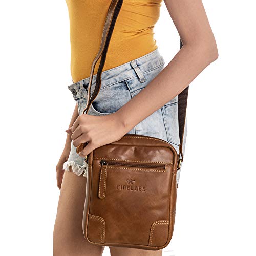 FINELAER Leather Sling Crossbody Bags For Women