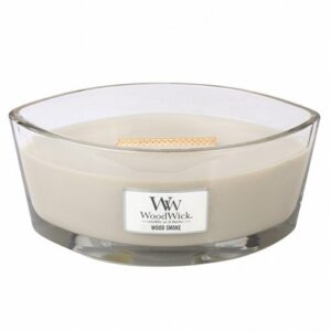 woodwick ellipse scented candle, wood smoke, 16oz | up to 50 hours burn time