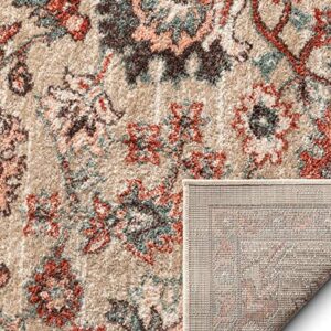 Well Woven Mystic Harper Blush Bohemian Floral 5'3" x 7'3" Distressed Area Rug, 5 ft 3 in x 7 ft 3