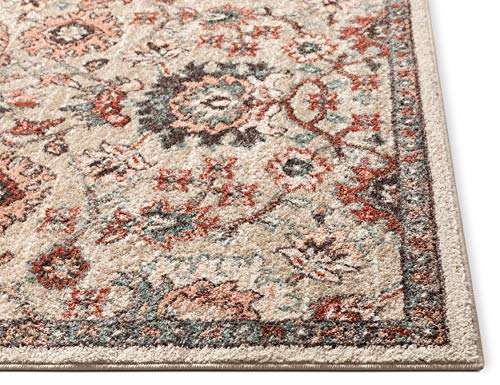 Well Woven Mystic Harper Blush Bohemian Floral 5'3" x 7'3" Distressed Area Rug, 5 ft 3 in x 7 ft 3