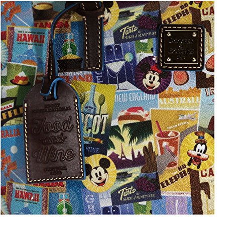 Disney Parks Dooney and Bourke Epcot Food and Wine Shopper Tote Bag Purse 2016