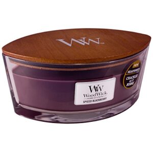 woodwick ellipse scented candle, spiced blackberry, 16oz | up to 50 hours burn time