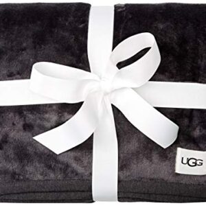 UGG Unisex-Adult Duffield Throw II, black bear heather, One Size