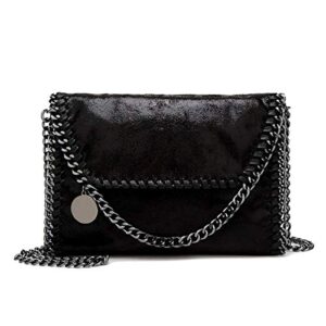 jothin crossbody bags for women designer handbags for women black clutch chain crossbody purse women’s shoulder handbags(black)