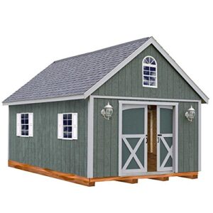 belmont 12 ft. x 24 ft. wood storage shed kit with floor including 4 x 4 runners
