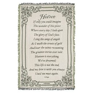 dicksons heaven if only you could imagine memorial 46 x 68 all cotton tapestry throw blanket