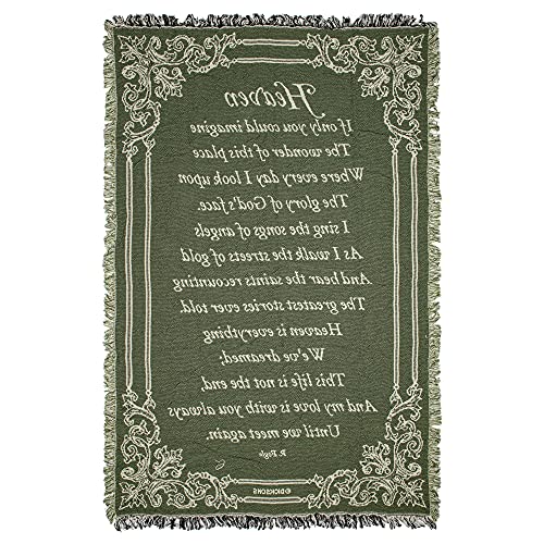 Dicksons Heaven If Only You Could Imagine Memorial 46 x 68 All Cotton Tapestry Throw Blanket