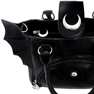 Restyle Gothic Bat Wing Crescent Moon Purse Handbag Witchcraft Wicca Punk Bag One-Size