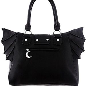 Restyle Gothic Bat Wing Crescent Moon Purse Handbag Witchcraft Wicca Punk Bag One-Size