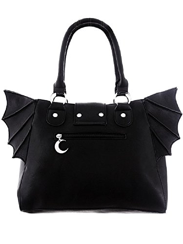 Restyle Gothic Bat Wing Crescent Moon Purse Handbag Witchcraft Wicca Punk Bag One-Size