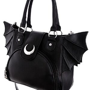 Restyle Gothic Bat Wing Crescent Moon Purse Handbag Witchcraft Wicca Punk Bag One-Size