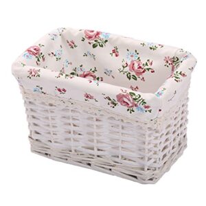 kingwillow woven rectangular wicker storage basket,small organizer box