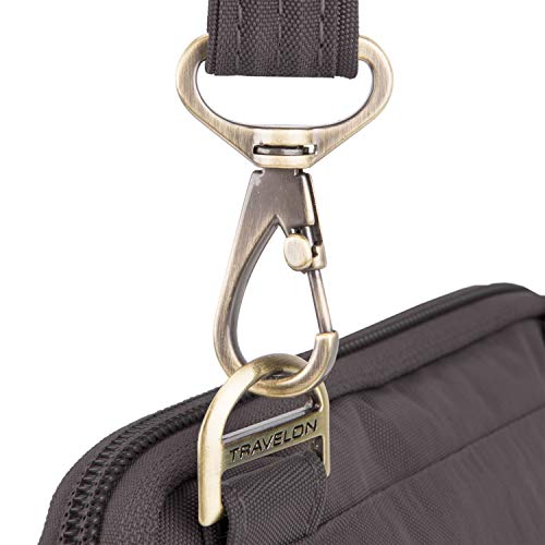 Travelon Anti-Theft Signature Quilted Slim Pouch, Smoke