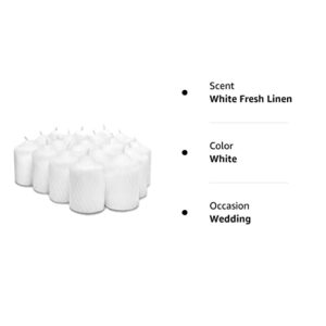 General Wax Votive Candle ScntFrLn 15hr White 20pc