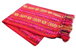 del mex mexican rebozo shawl blanket doula (regular (6 ft x 2.5 ft), red)