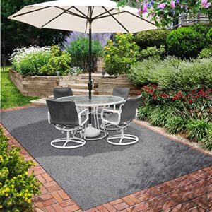 House, Home and More Indoor Outdoor Carpet with Rubber Marine Backing - Gray - 6 Feet x 10 Feet