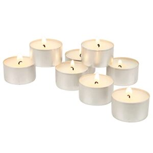 stonebriar 100 pack unscented 8 hour extended burn time tea light candles, white, 100 count