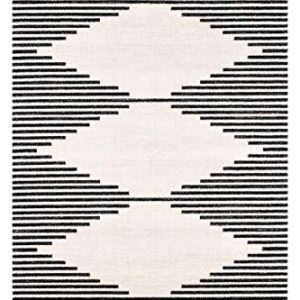 Poly and Bark Mekko 6'x9' Area Rug, 6' x 9', Mist White