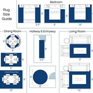 Poly and Bark Mekko 6'x9' Area Rug, 6' x 9', Mist White