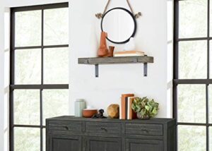 martin furniture ws rustic wall shelf, 30″, gray