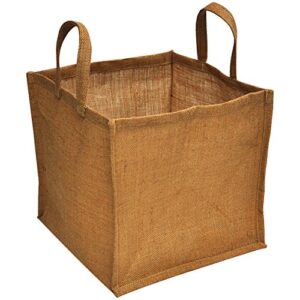 jute basket with handles (portable jute storage bag), 12 inches