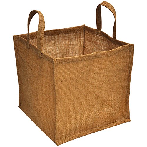 Jute Basket with Handles (Portable Jute Storage Bag), 12 Inches