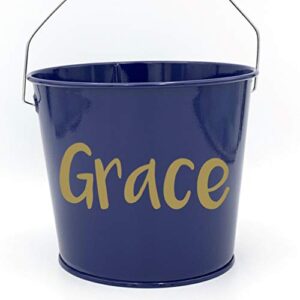 personalized name pail – choose the color – pail bucket basket for girls and boys
