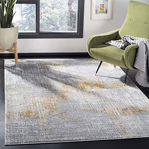 SAFAVIEH Craft Collection 6'7" x 9' Grey/Beige CFT874G Modern Abstract Non-Shedding Living Room Bedroom Dining Home Office Area Rug