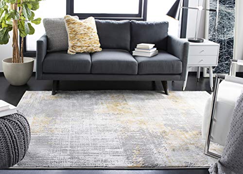 SAFAVIEH Craft Collection 6'7" x 9' Grey/Beige CFT874G Modern Abstract Non-Shedding Living Room Bedroom Dining Home Office Area Rug