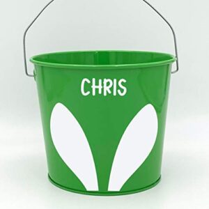 personalized big ear bunny easter pail