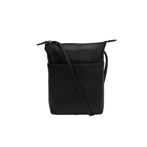 ili New York Leather Mini Sac Crossbody - Genuine Leather Crossbody Bag with RFID Blocking and Zipper Enclosed Pockets