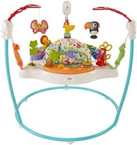 fisher-price baby bouncer animal activity jumperoo with music lights sounds and developmental toys for infants