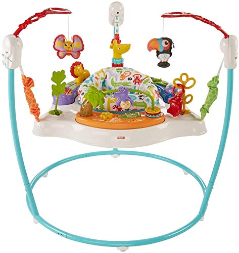 Fisher-Price Baby Bouncer Animal Activity Jumperoo With Music Lights Sounds And Developmental Toys For Infants