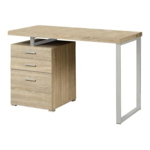 monarch specialties reclaimed-look left or right facing desk, 48-inch, natural
