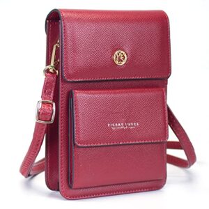 sumgogo crossbody bag for women leather small shoulder purse phone bag handbag wallet