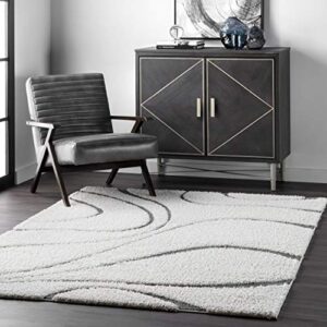 nuloom carolyn cozy soft & plush shag area rug, 7 ft 10 in x 10 ft, beige
