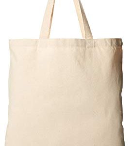 (12 Pack) 1 Dozen - Heavy Cotton Canvas Tote Bag (Natural)