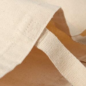 (12 Pack) 1 Dozen - Heavy Cotton Canvas Tote Bag (Natural)